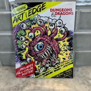 NIP Crayola Art with Edge, Dungeons & Dragons Coloring book 28 pages, Adult